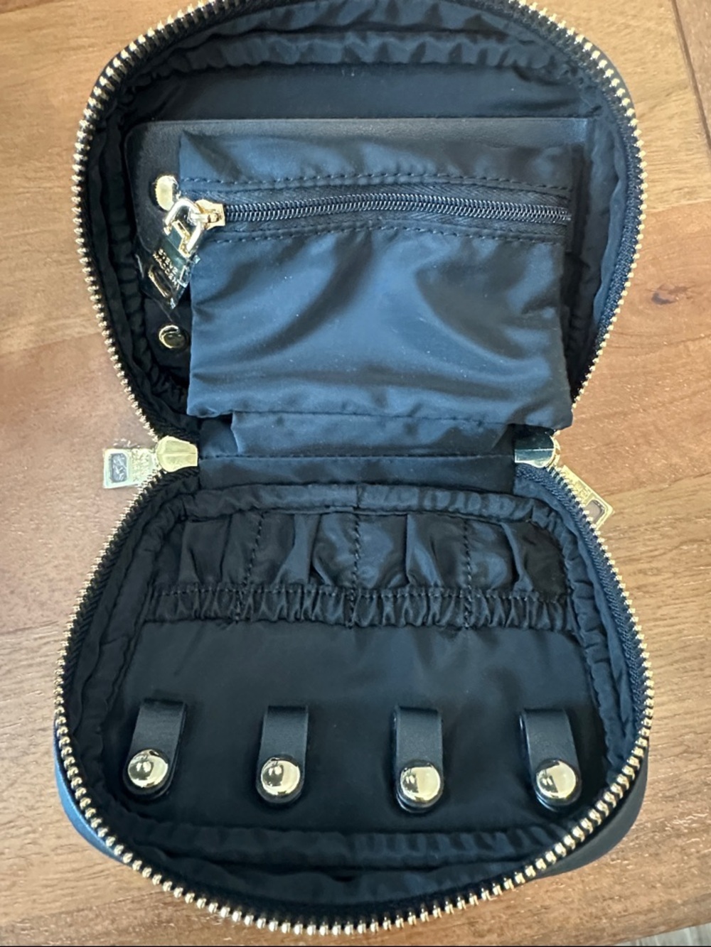 New SM Monogram Quilted Black Mini Jewelry Organizer - Picture 6 of 8